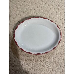 Mayer China Oval Serving Platter Mauve scalloped Rim Restaurant Ware 454